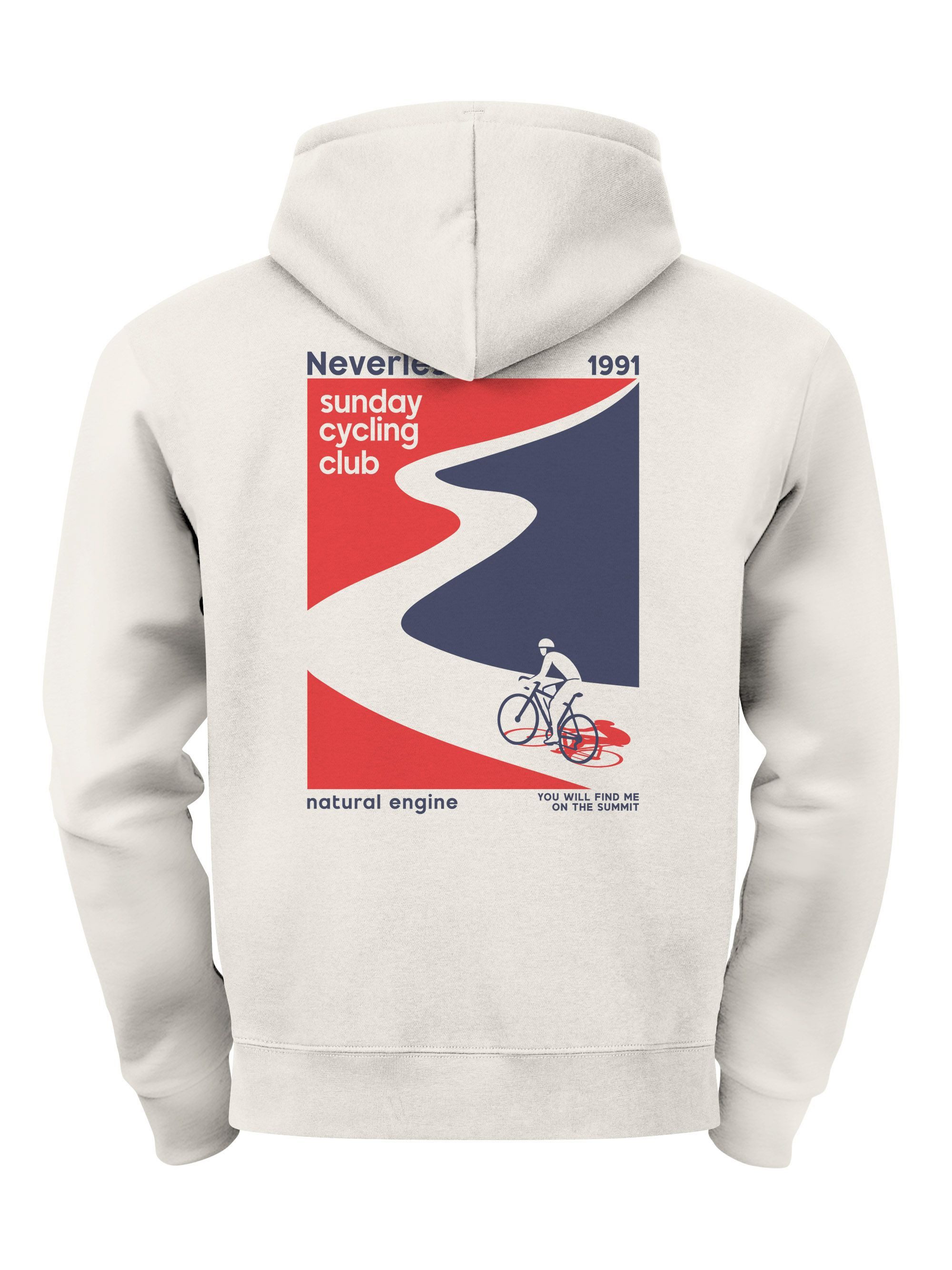 Hoodie Herren Hoodie Backprint Cycling Club, Kapuzensweatshirt mit
