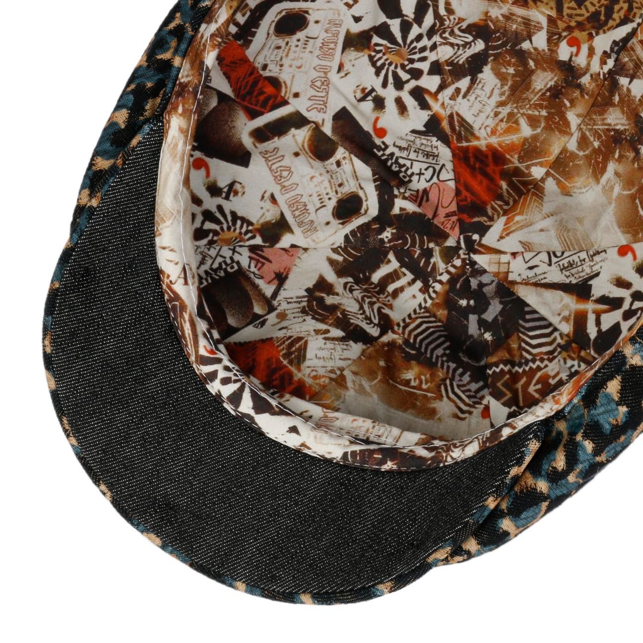 Alfonso D´Este Flat Cap (1-St) Schirmmütze mit Schirm, Made in Italy
