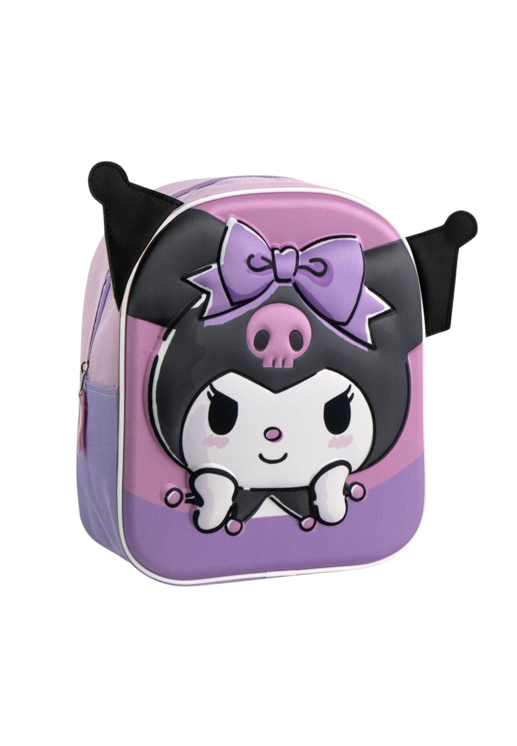 SANRIO Rucksack Kinderrucksack mit 3D-Applikationen - Hello Kitty und Kuromi (Set)