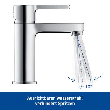 Duravit Waschtischarmatur B.2 Waschtischmischer, Größe S mit AquaControl und AirPlus, Ausladung 10,1 cm, Chrom