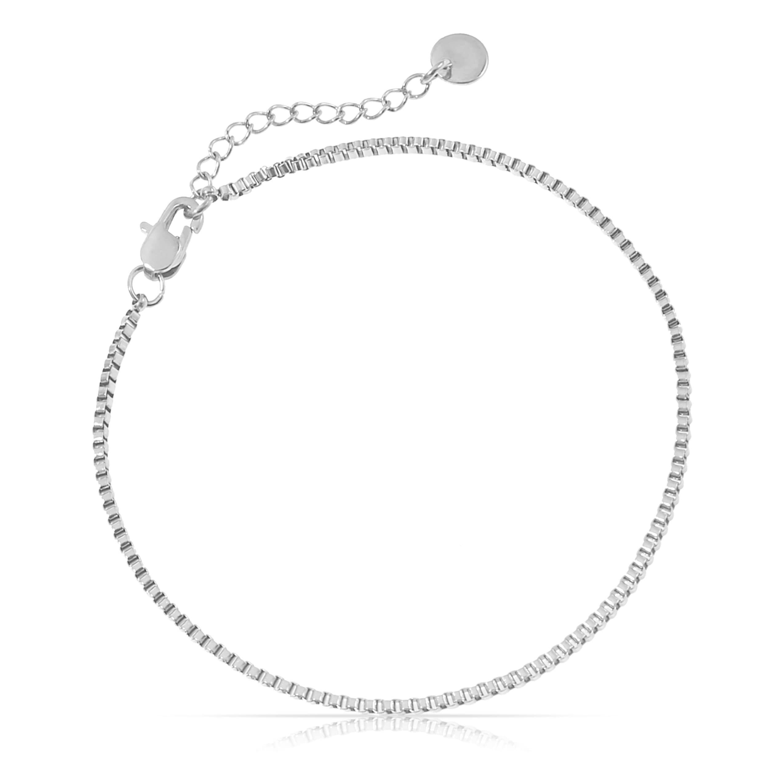 Made by Nami Edelstahlarmband Minimalistisch Damen Filigran, Cuban Link Cha günstig online kaufen