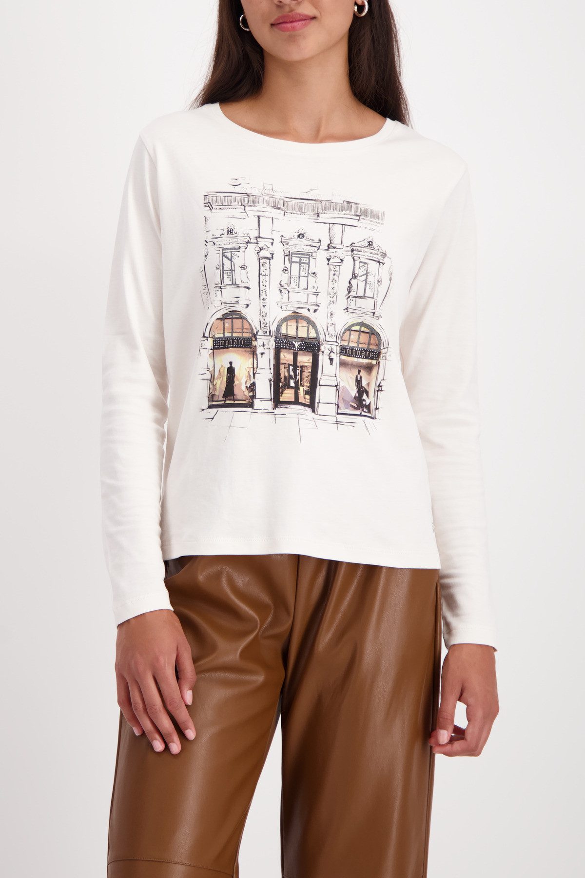 Monari Langarmshirt Regular fit mit Rundhalsausschnitt günstig online kaufen