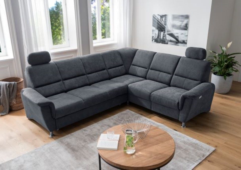 Schlaffunktion, Myhomelando Ecksofa Relaxfunktion Elektronische Paris, Mango USB-Anschluss, Anthrazit Federkern,