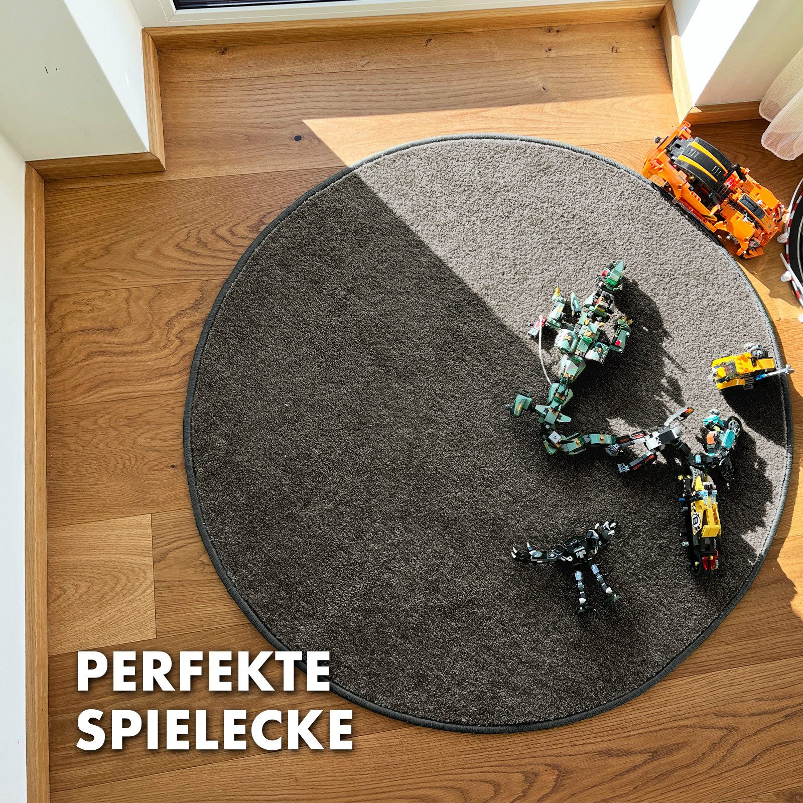 Karat Kinderteppich Crocodile, Individuell einsetzbar, Rund, Viele Farben u günstig online kaufen