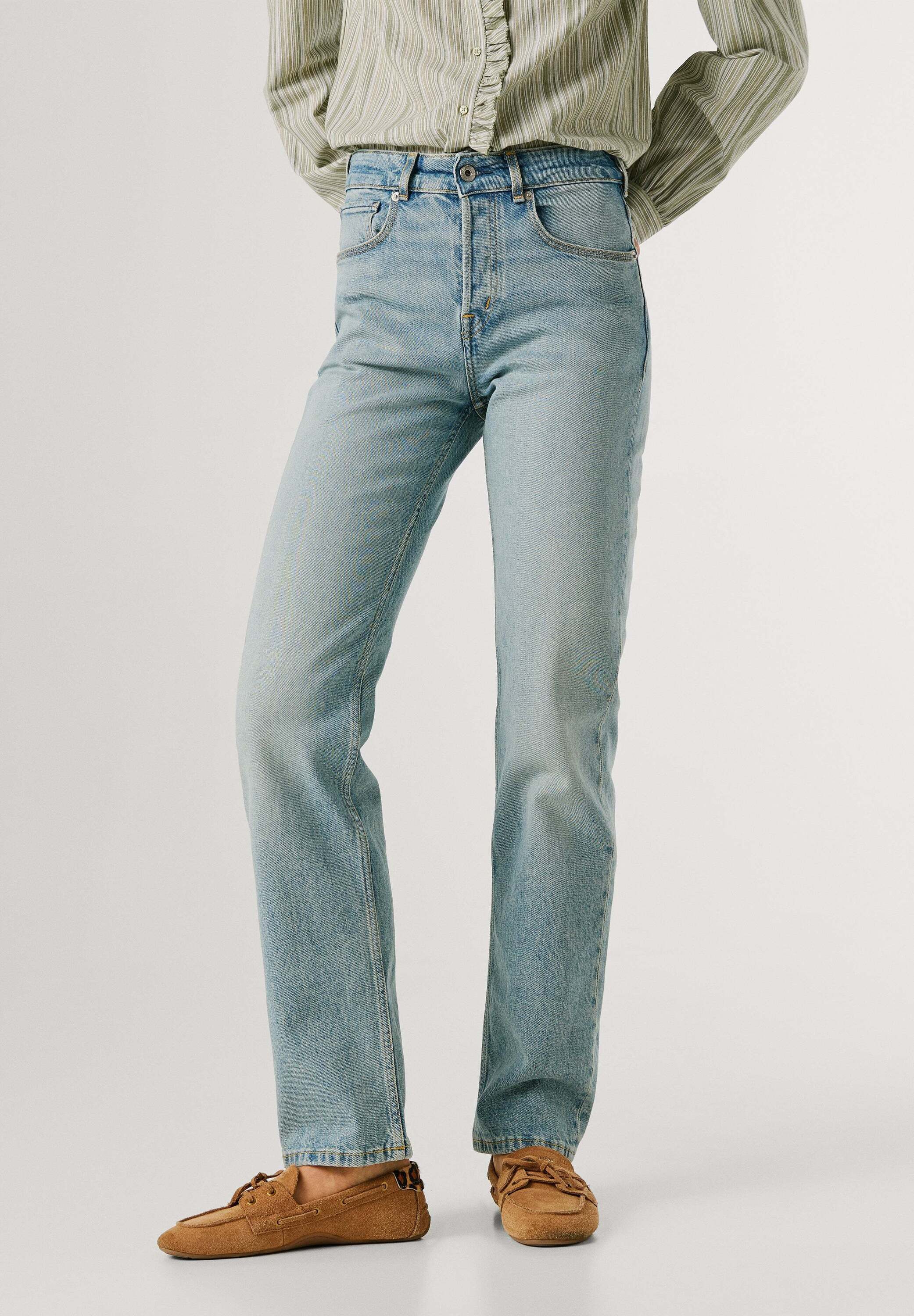 Pepe Jeans Straight-Jeans trousers STRAIGHT MW ARROW SUMMER STONE