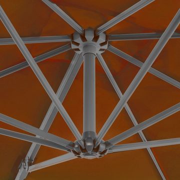 furnicato Sonnenschirm Ampelschirm mit Aluminium-Mast Terrakotta-Rot 250x250 cm