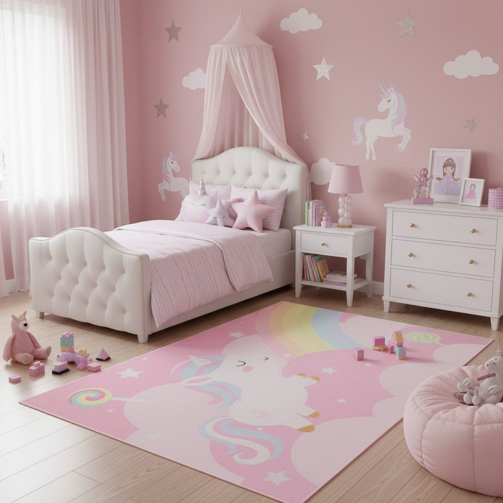 Tapiso Kinderteppich JOY, rechteckig, Höhe: 5 mm, Rutschfest, pflegeleicht