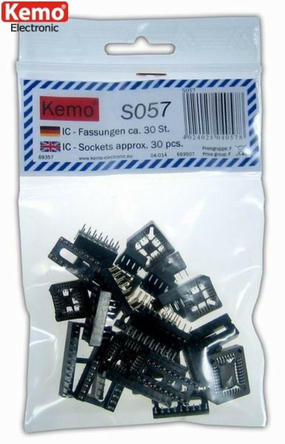 Kemo Modellbausatz IC-Fassungen ca. 30 Stück