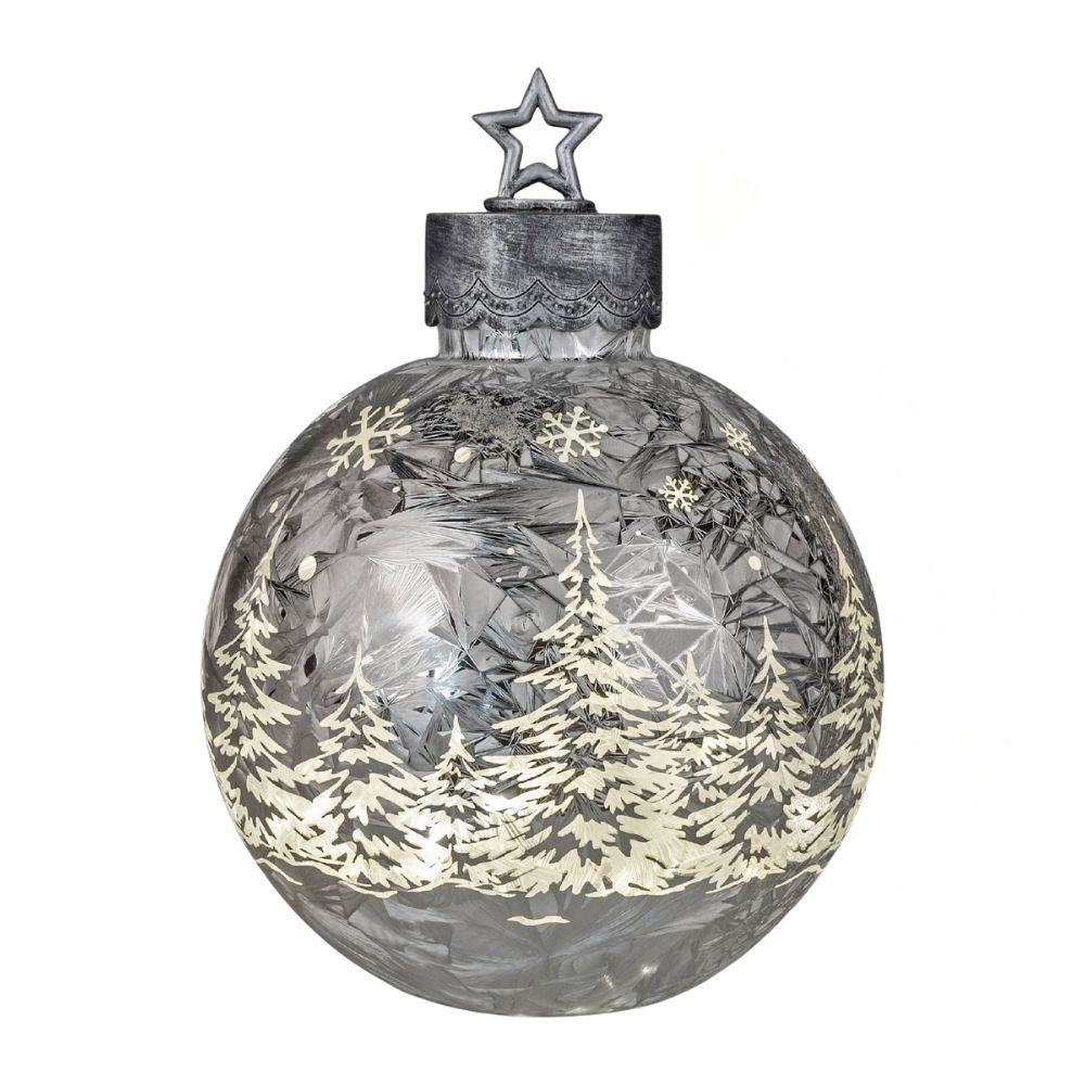 formano Skulptur Winterwald, Mit Timerfunktion, Silber, Motiv: Winterwald