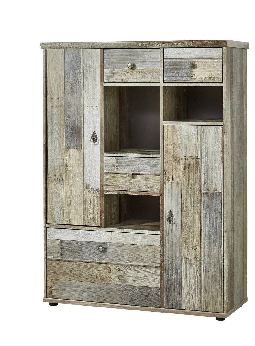 Innostyle Highboard Highboard BONANZA - Driftwood Nachbildung