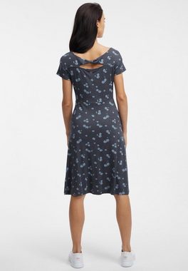 Ragwear Minikleid LUNNGO DRESS Ausschnitt hinten mit Detail und floralem Alloverdruck