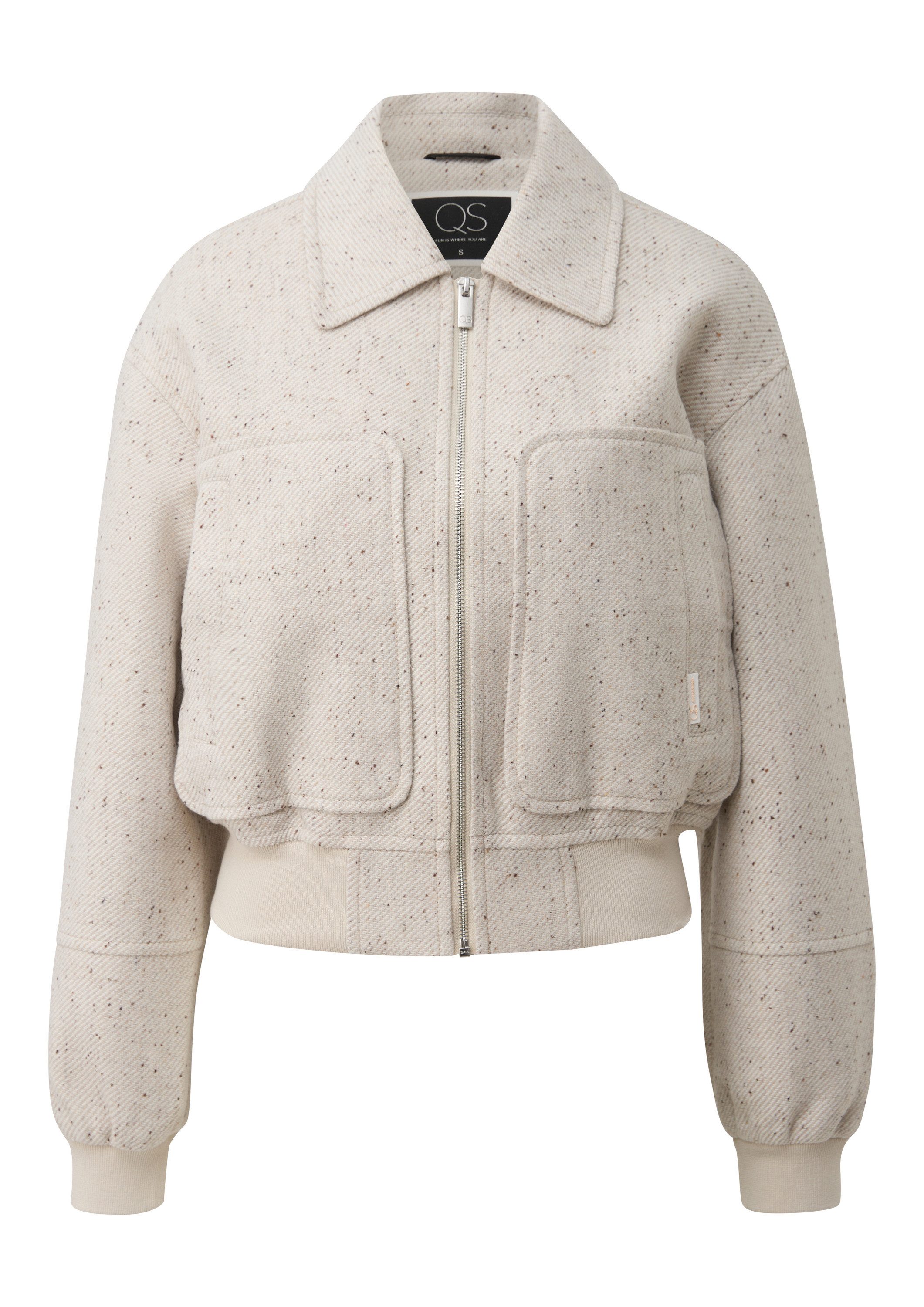 QS Funktionsjacke Outdoor-Jacke Blouson in Wolloptik günstig online kaufen