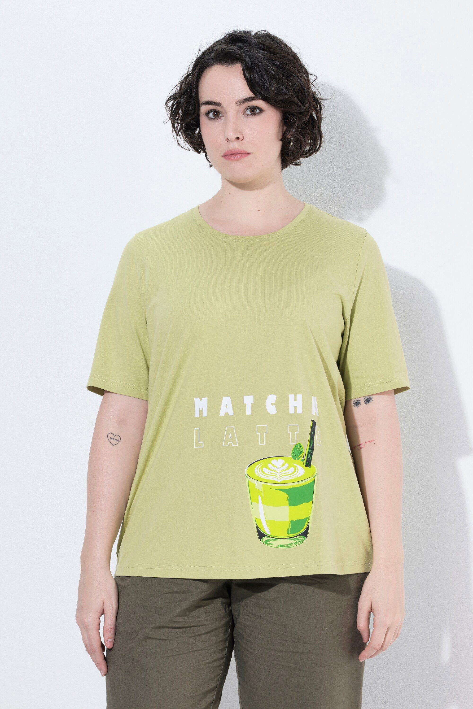 Ulla Popken T-Shirt T-Shirt Smoothie Classic Rundhals Halbarm