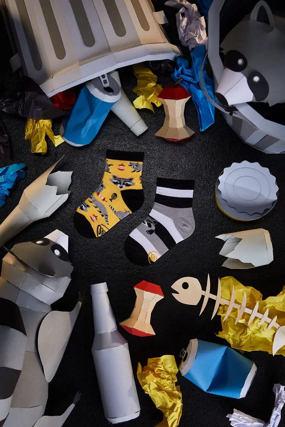 Many Mornings Freizeitsocken Many Mornings Kids Raccoon Bandit (1 Paar, 1-Paar, 1 Paar) immer ein dismatching Paar