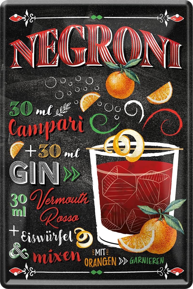 WOGEKA ART Metallbild Negroni - Cocktail günstig online kaufen