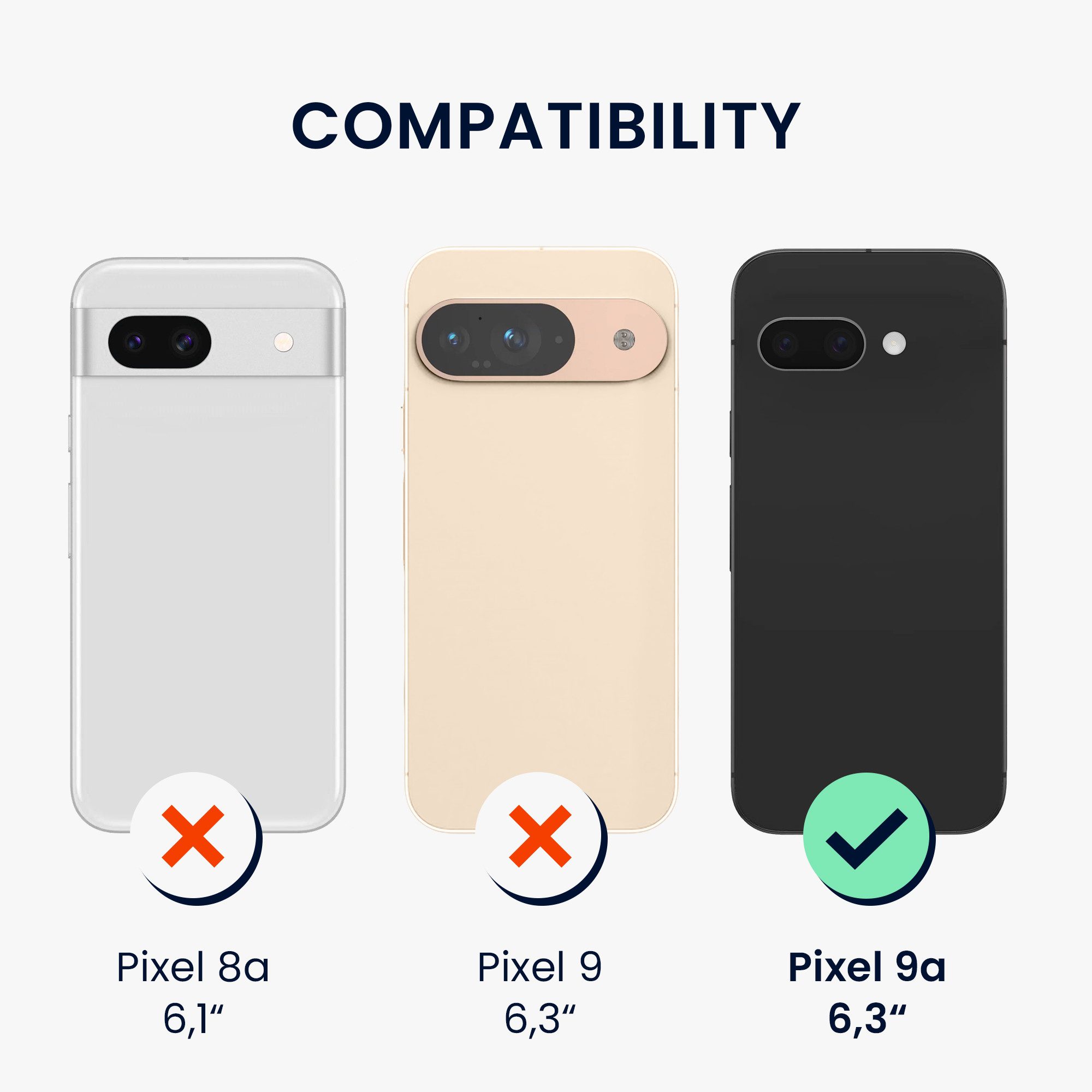 kwmobile Handyhülle Hülle für Google Pixel 9a, Hülle Silikon gummiert - Handyhülle - Handy Case Cover
