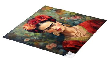 Posterlounge Wandfolie Mark Ashkenazi, Frida Kahlo Vintage, Modern Illustration