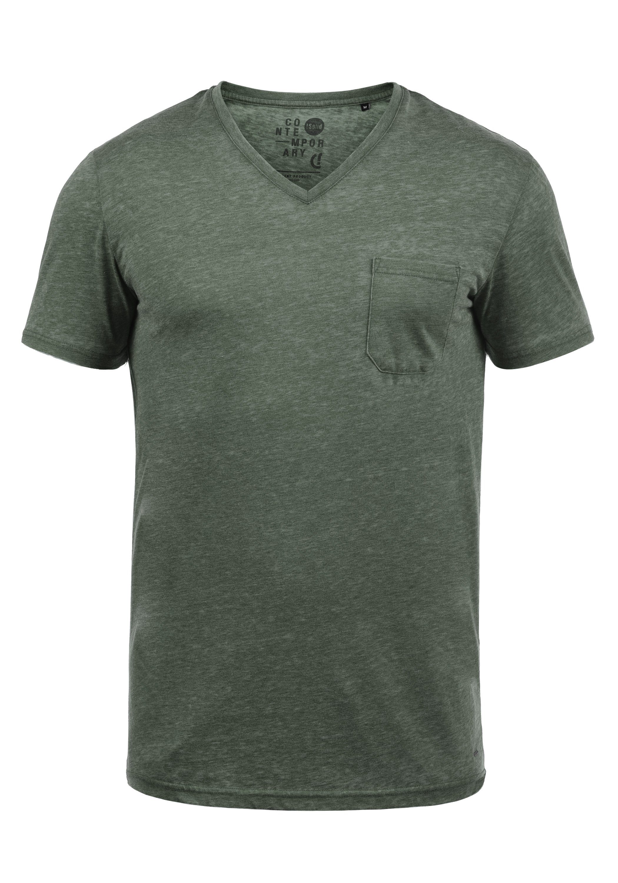 !Solid V-Shirt SDTheon Kurzarmshirt mit V-Ausschnitt Climb Ivy (3785)