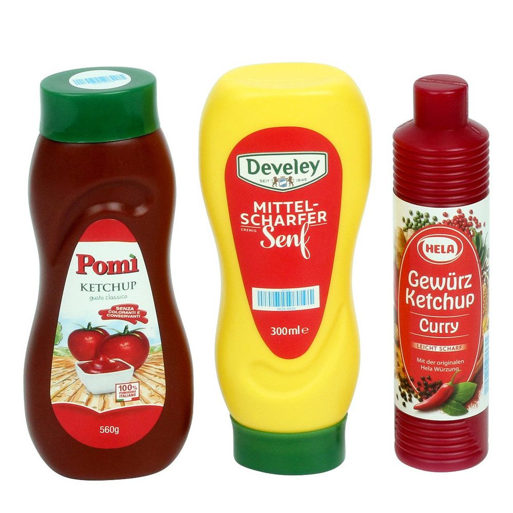 Chr. Tanner GmbH Spielküche Kaufladenzubehör - Senf + Ketchup - 3er Set Kunststoff