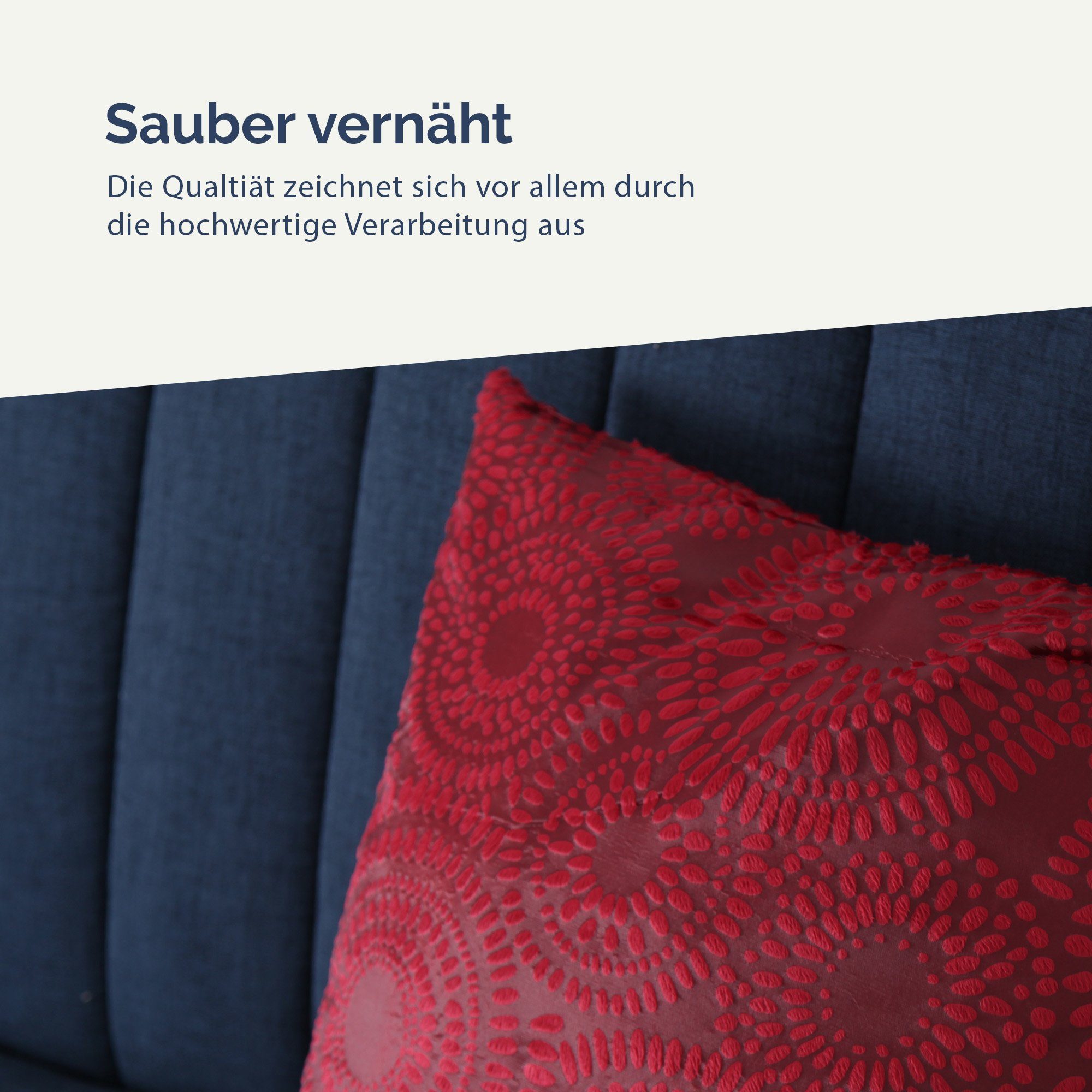 Bestlivings Kissenhülle Punkte, Kissenbezug, wahlweise mit Innenkissen - Reißverschluss - Bezug – Bild 4 von 5