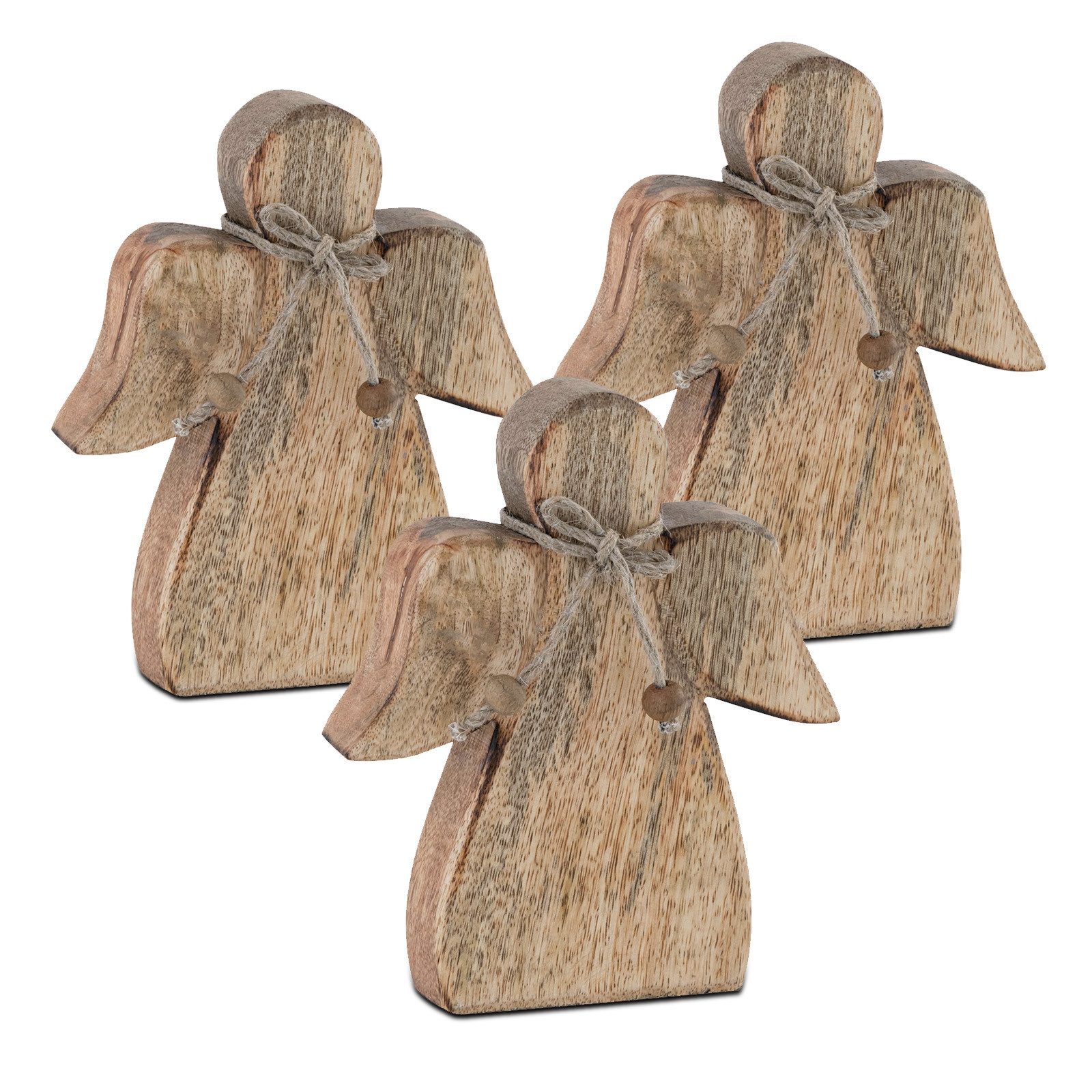 Amagohome Dekofigur Engel Schutzengel 15x13cm Dekofigur Glücksengel Holzfig günstig online kaufen