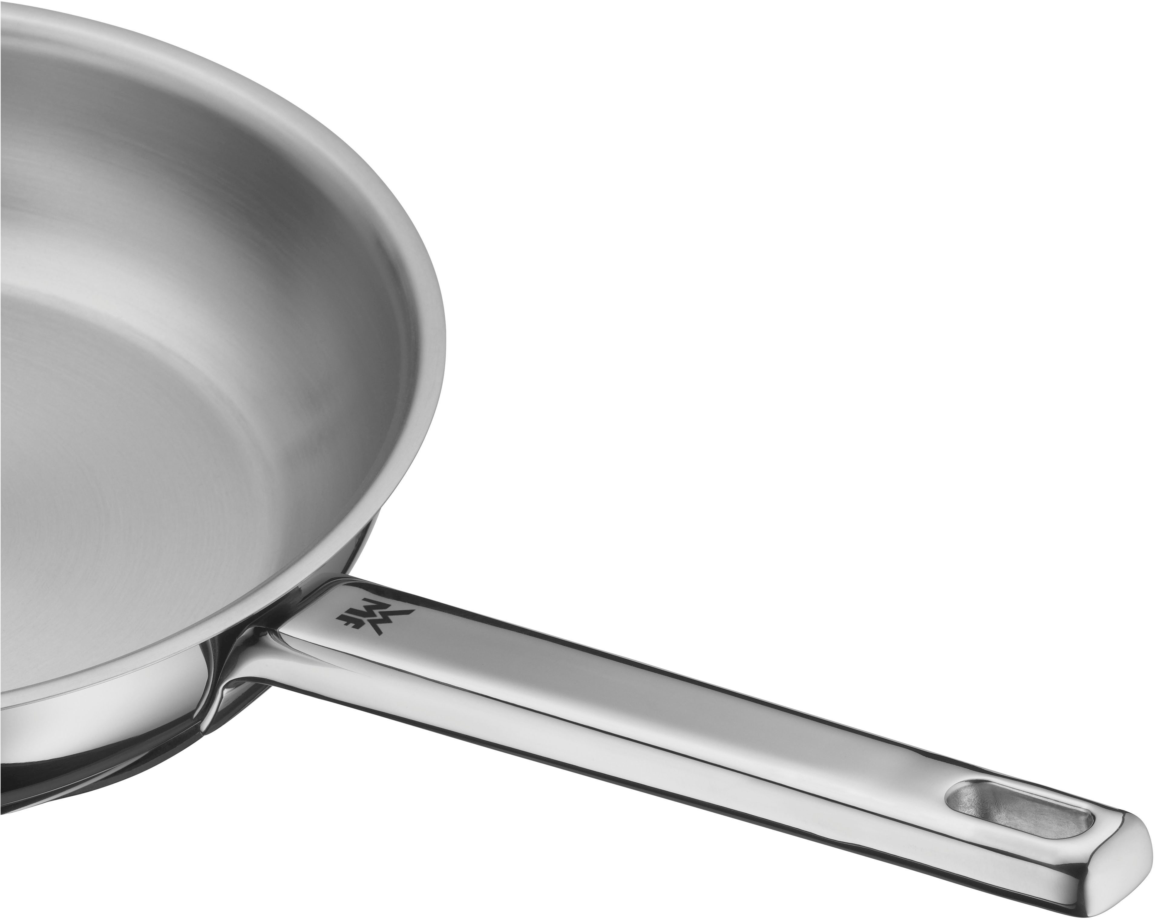 WMF Bratpfanne Compact Cuisine, Edelstahlpfanne Induktion, Cromargan® Edelstahl Rostfrei 18/10, spülmaschinengeeignet, TransTherm-Boden, für alle Herdarten geeignet