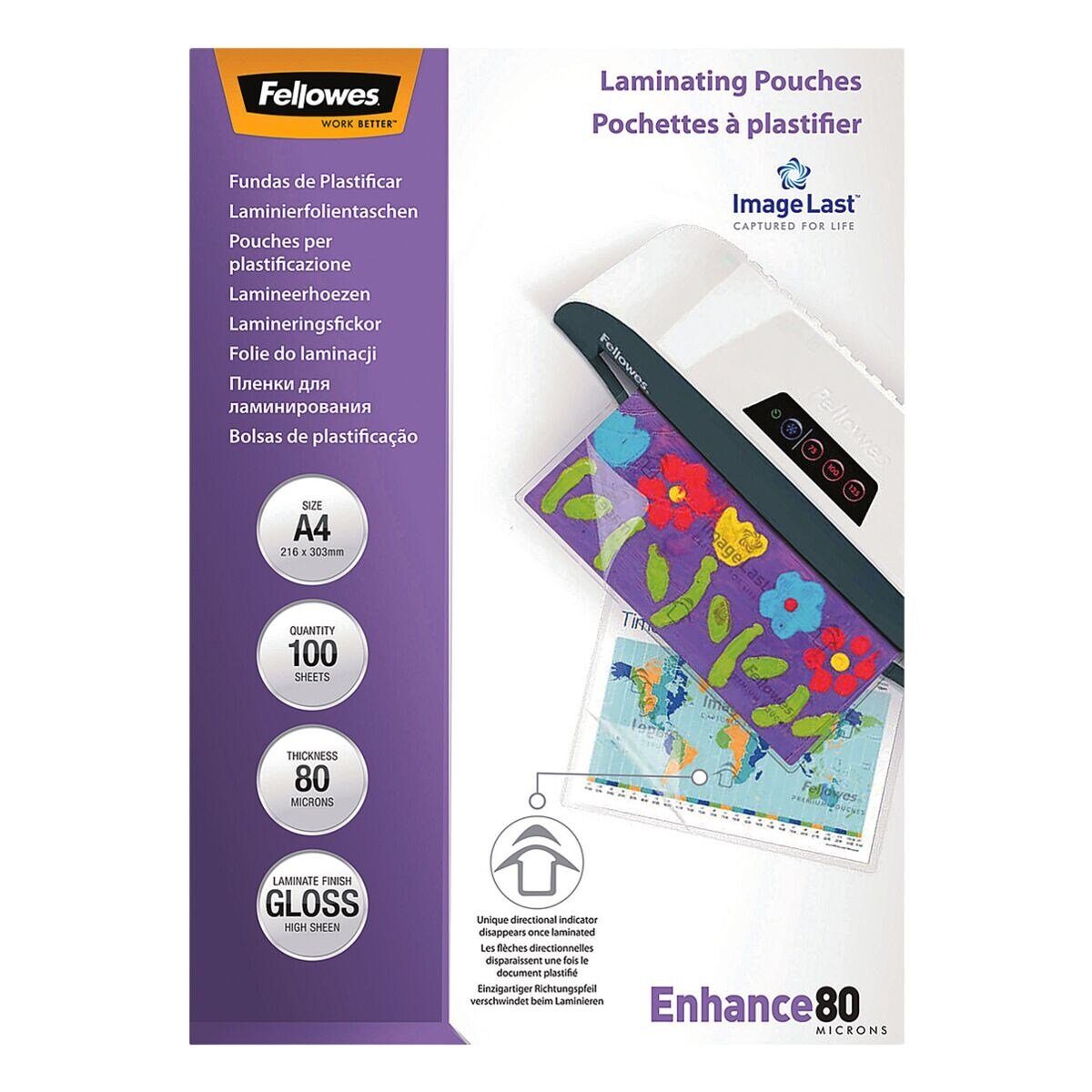 FELLOWES Laminierfolie ImageLast, A4 80 mic glänzend