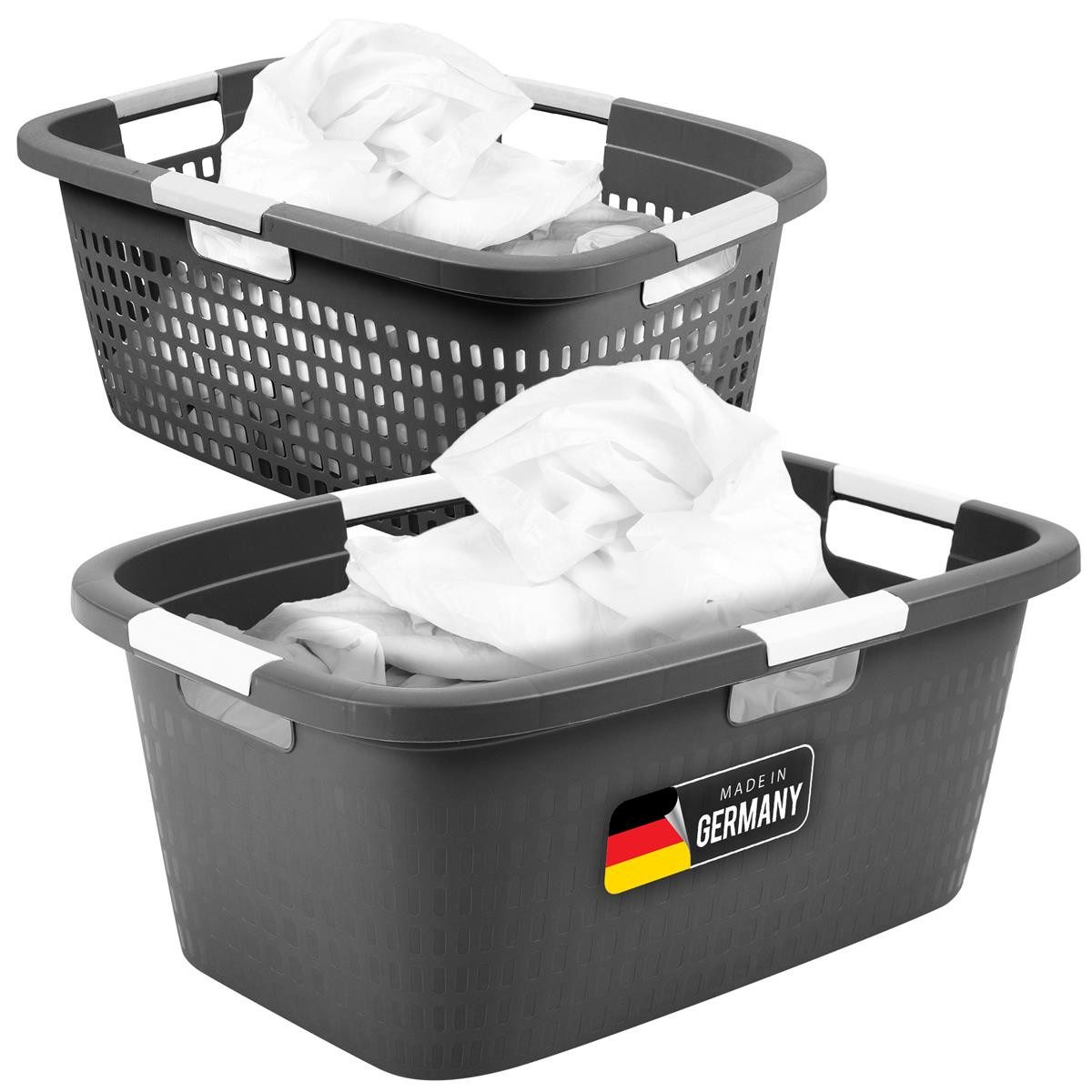 Novaliv Wäschekorb - (2 St), Wäschekorb 40L + Wäschewanne 40L günstig online kaufen