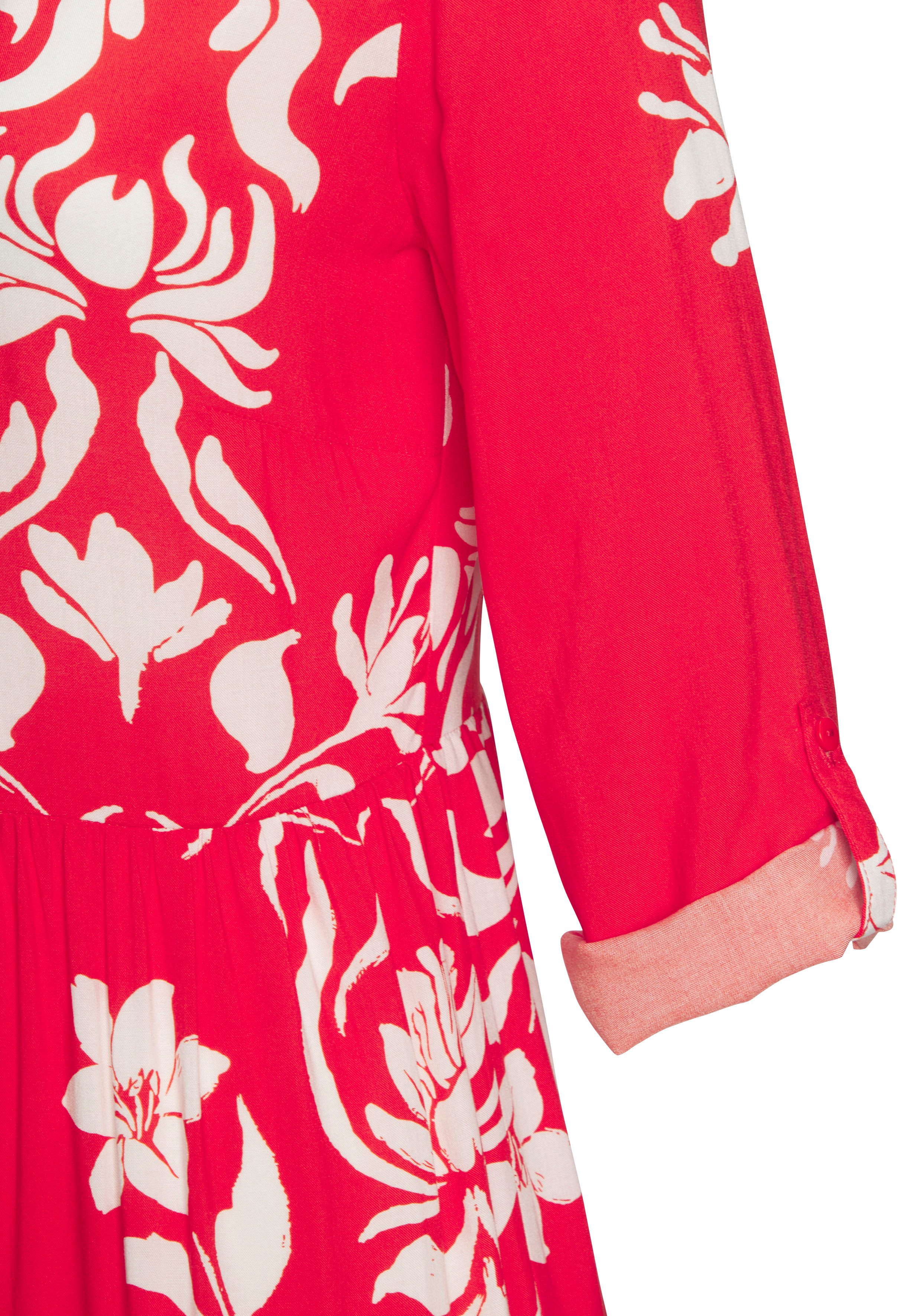 LASCANA Maxikleid mit Blumenprint und Knopfleiste, Sommerkleid, Strandkleid – Bild 4 von 5