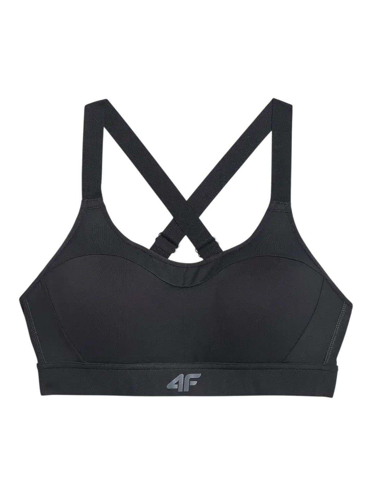 Sport-BH F180 Bra (elastisches Material) schwarz Damen
