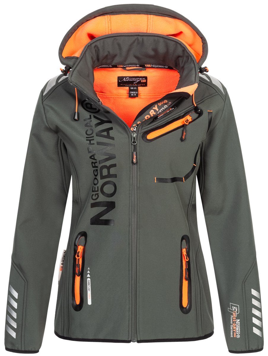 Geographical Norway Softshelljacke Damen Softshell Jacke Frühlings Jacke Windbreaker Übergangsjacke Regen