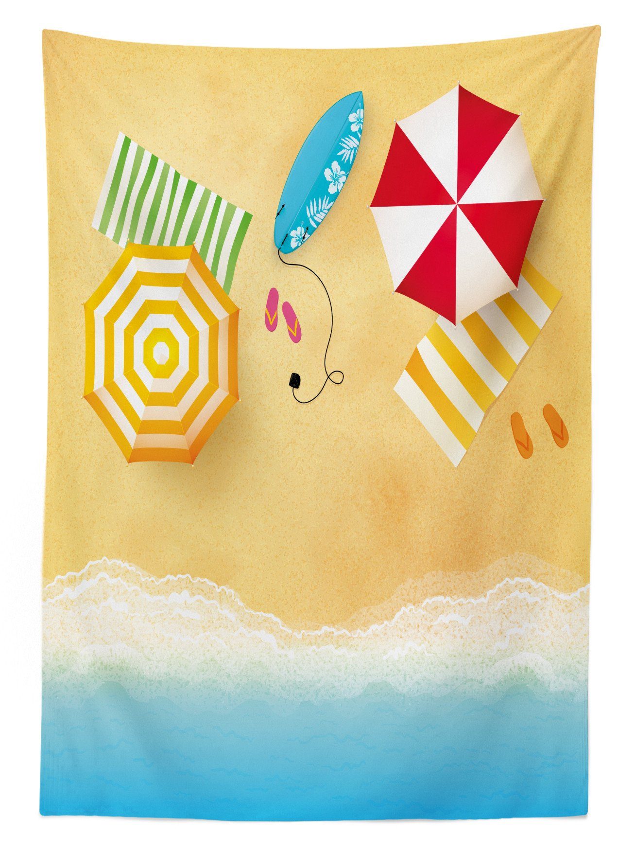 Klare Abakuhaus Strand-Wellen-Regenschirm Strand geeignet den Für Waschbar Bereich Tischdecke Farben, Farbfest Außen