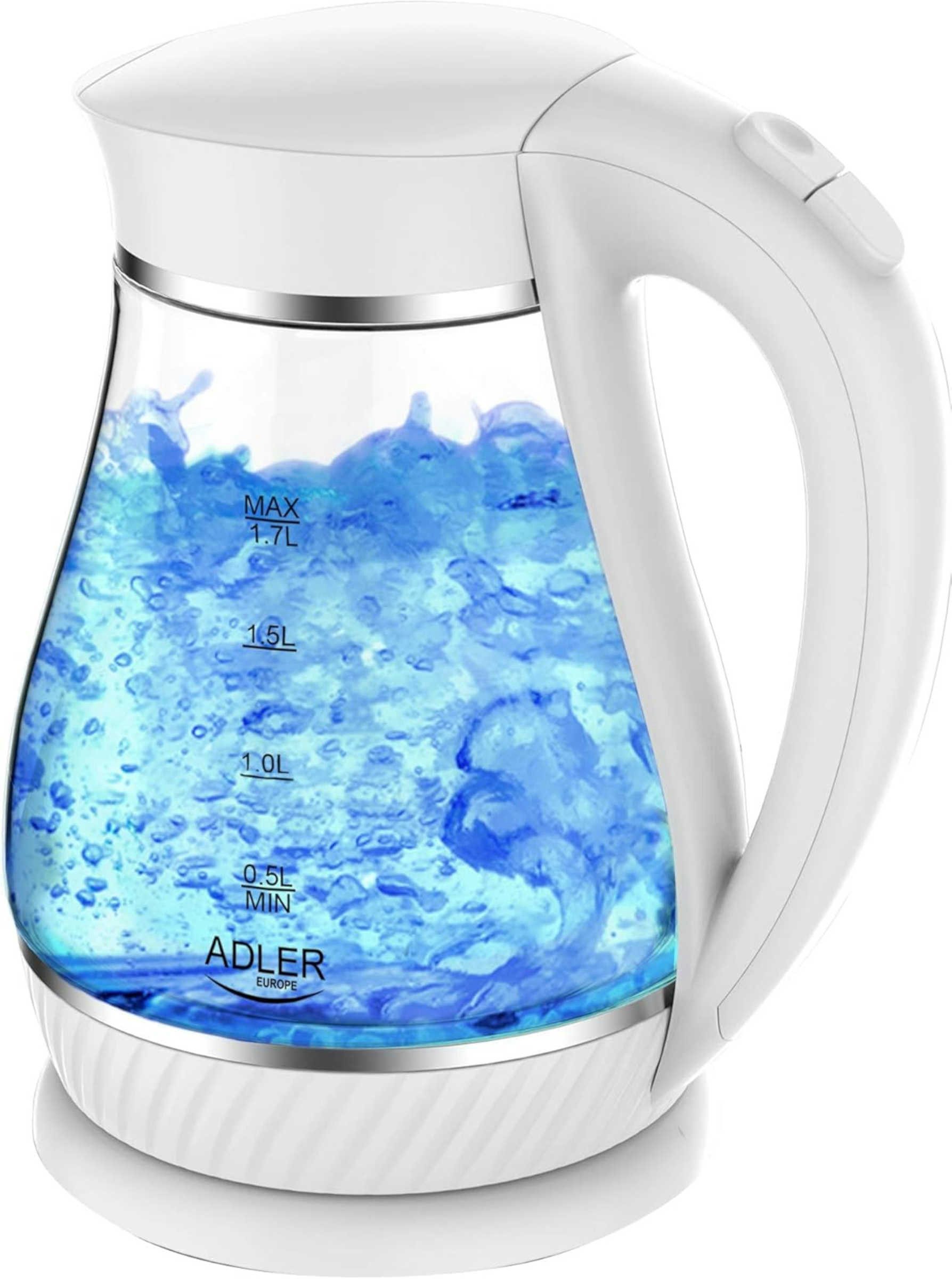 Wasserkocher AD1274w 1,7 L Glas Wasserkocher weiß