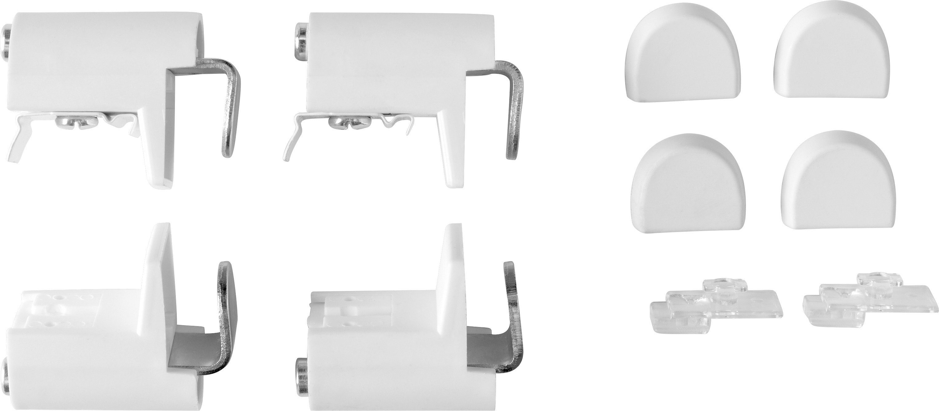 Good Life Klemmhalter für Sichtschutz, Plissees, (Set, 4-tlg), im Wunschmaß, einseitig verschiebbar, Made in Germany