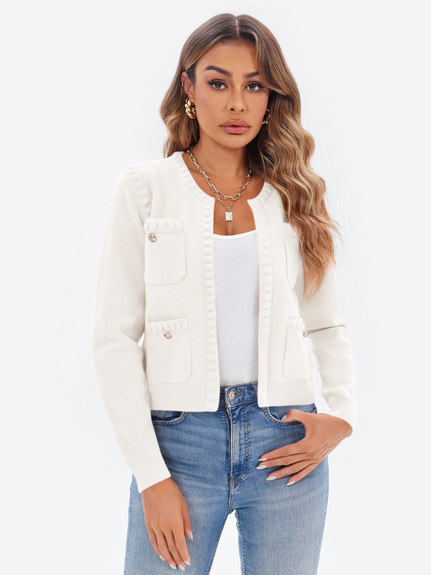 Imily Bela Cardigan Lässige Damen Strick günstig online kaufen