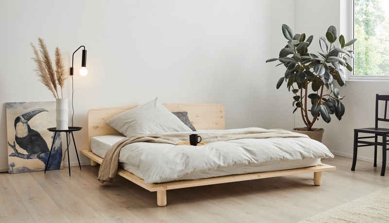 OTTO products Einzelbett »Aileen«, aus Kiefer massiv, vegan, Design by Leonhard Pfeifer