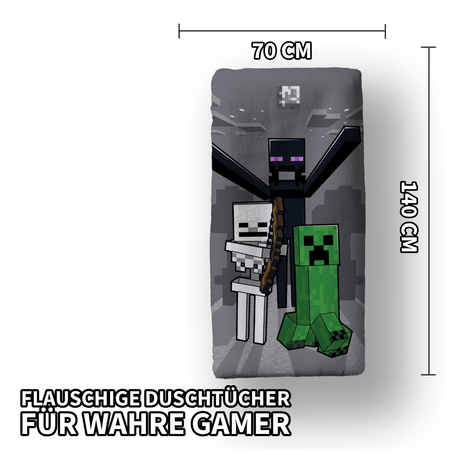 Jerry Fabrics Handtücher Minecraft Mob Attack Duschtuch Badetuch Strandtuch günstig online kaufen