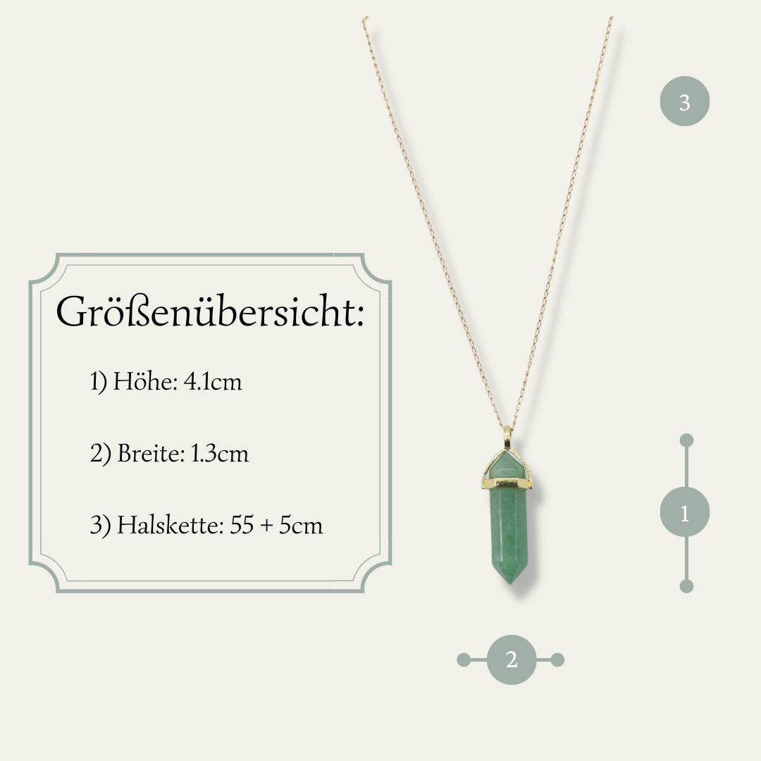 Kette Naturstein Anhänger Kristall Halskette Edelstein gold Citrin mit LAVISA Obelisk