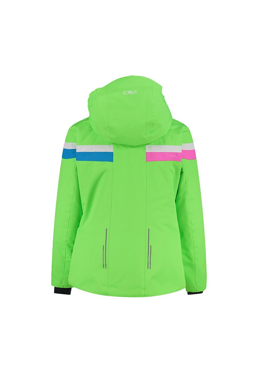 CMP Skijacke CMP Mädchen Skijacke Hood Color-Block 3 Zip im mit grün