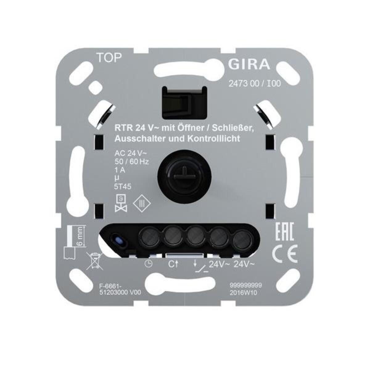 GIRA Klein-Durchlauferhitzer Gira Raumtemperaturregler 247300