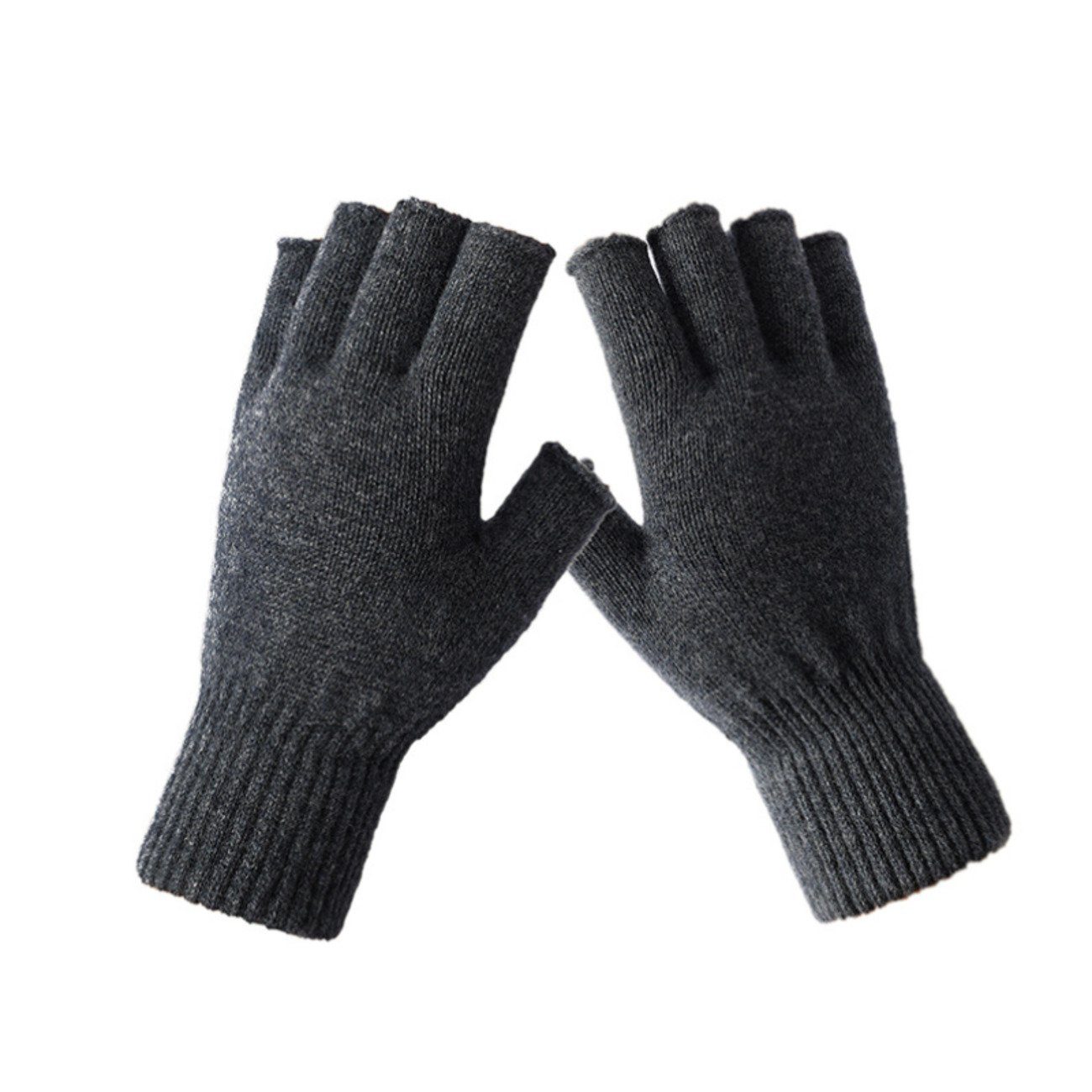 Winterhandschuhe Union Damen Reisen Warme für grau Strickhandschuhe fingerlose