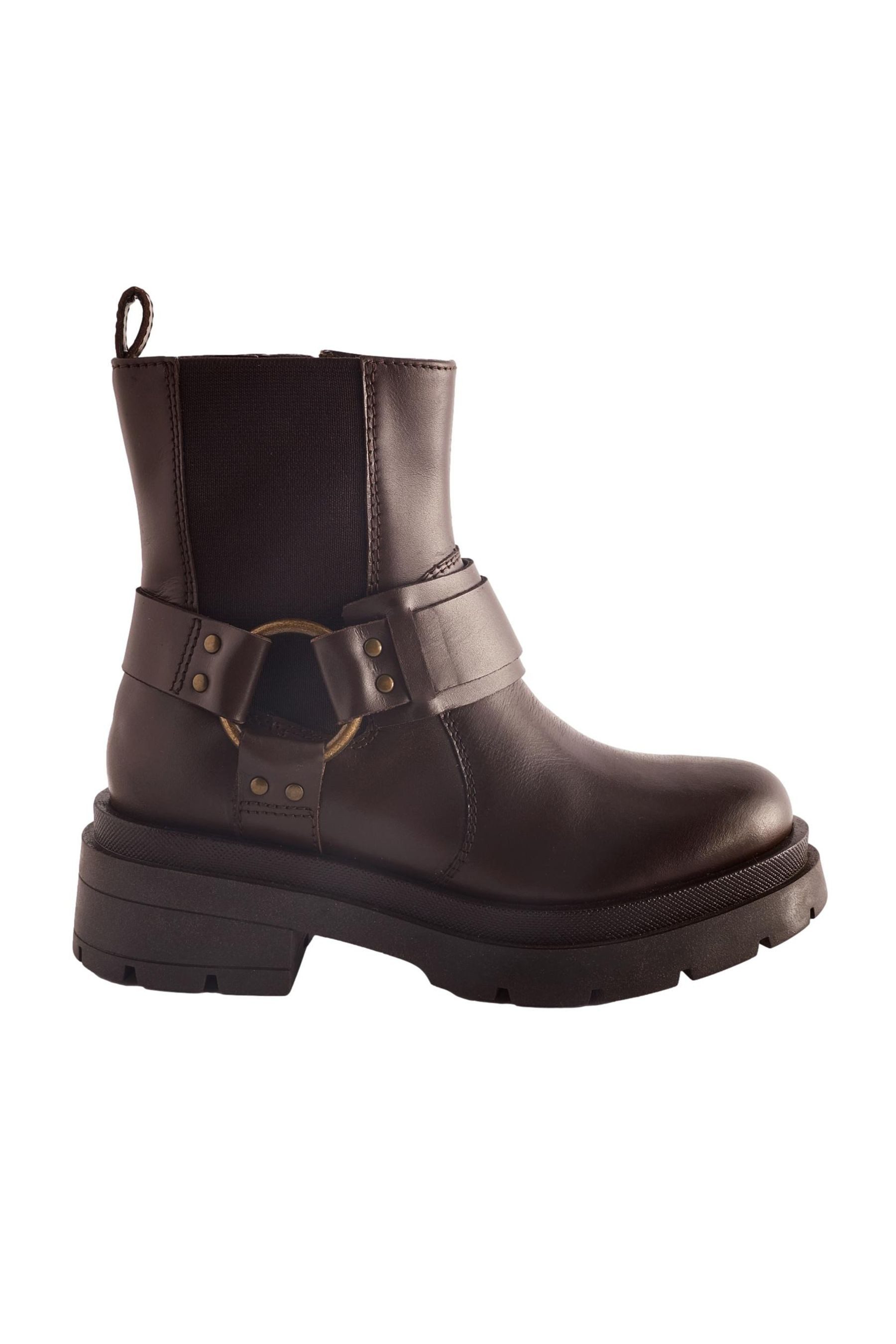 Next Klobige Biker-Stiefel aus Leder Bikerboots (1-tlg)