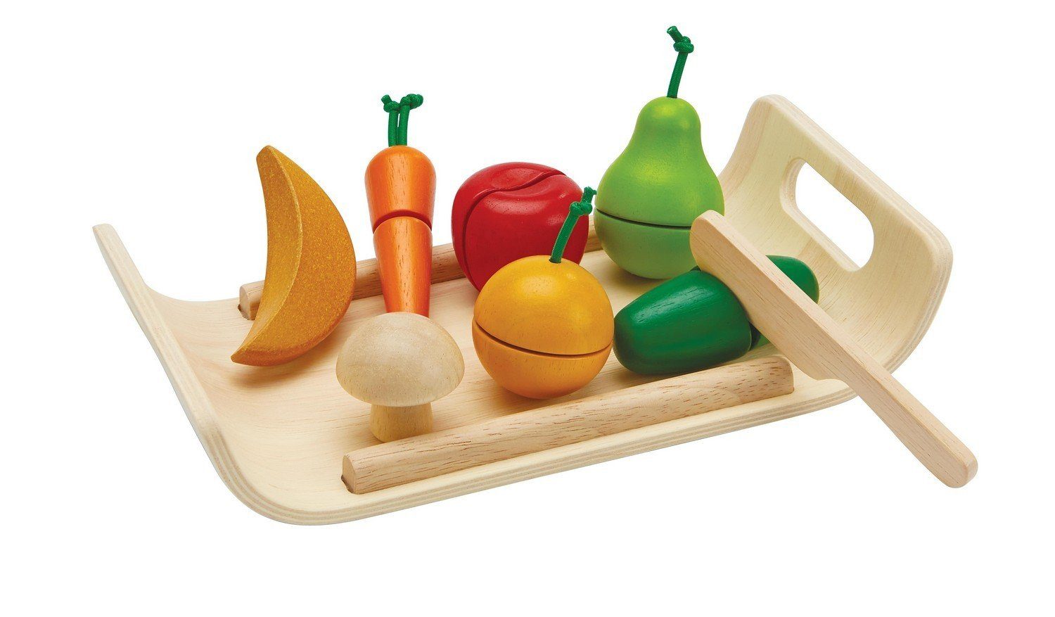 Plantoys Spiellebensmittel Schneidebrett Obst & Gemüse, (Komplettset)