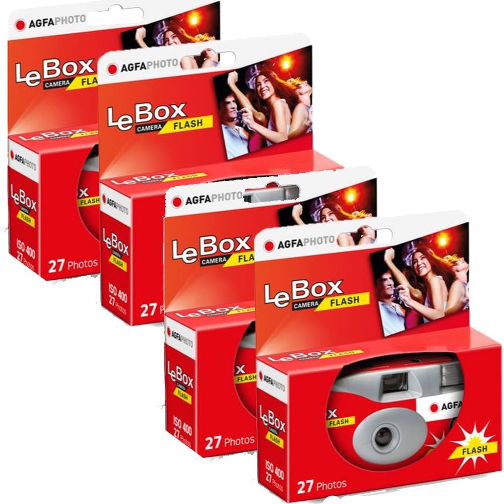 AgfaPhoto 4 x Einwegkamera Agfa Le Box Einwegkamera