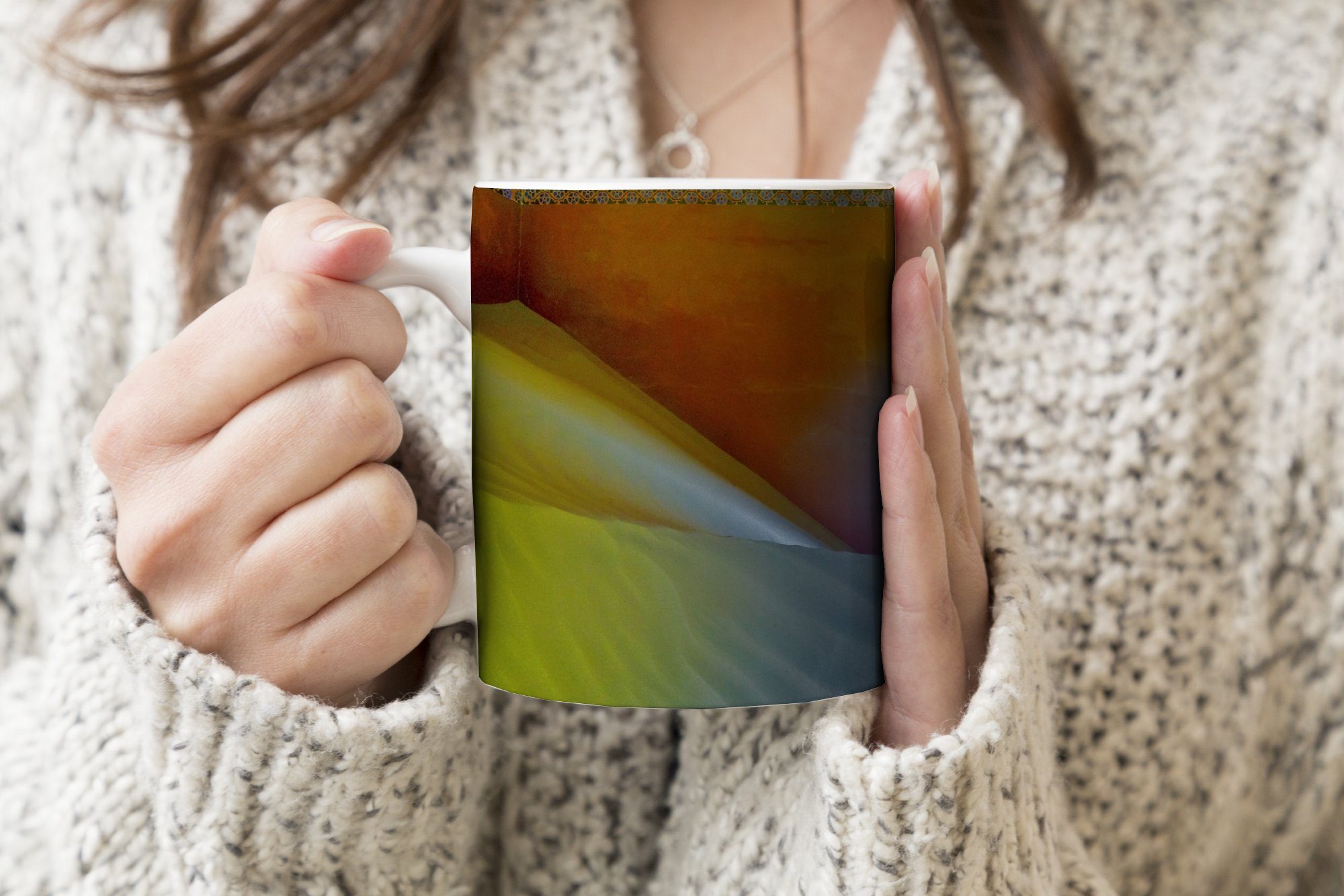 Kaffeetassen, Tasse Becher, Keramik, Teetasse, Teetasse, MuchoWow Architektur, Wüste - Tür Sand - Geschenk -