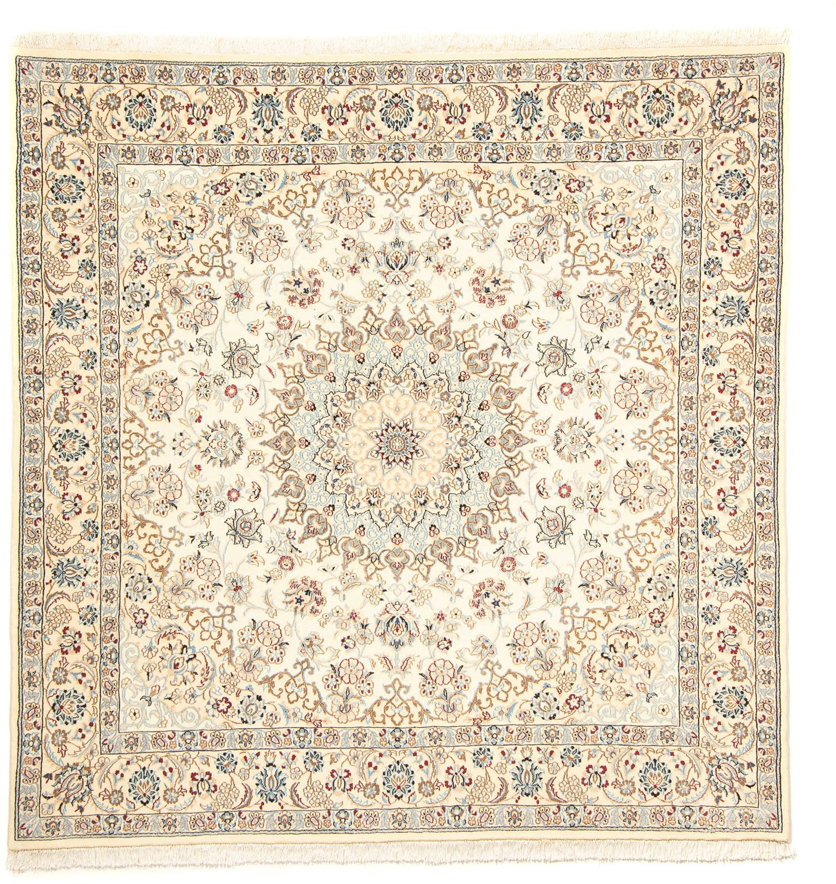 Orientteppich Perser - Nain - 10 203 cm - mm, mit 202 morgenland, quadratisch, Handgeknüpft, Wohnzimmer, x Zertifikat Höhe: Royal - quadratisch beige, Einzelstück