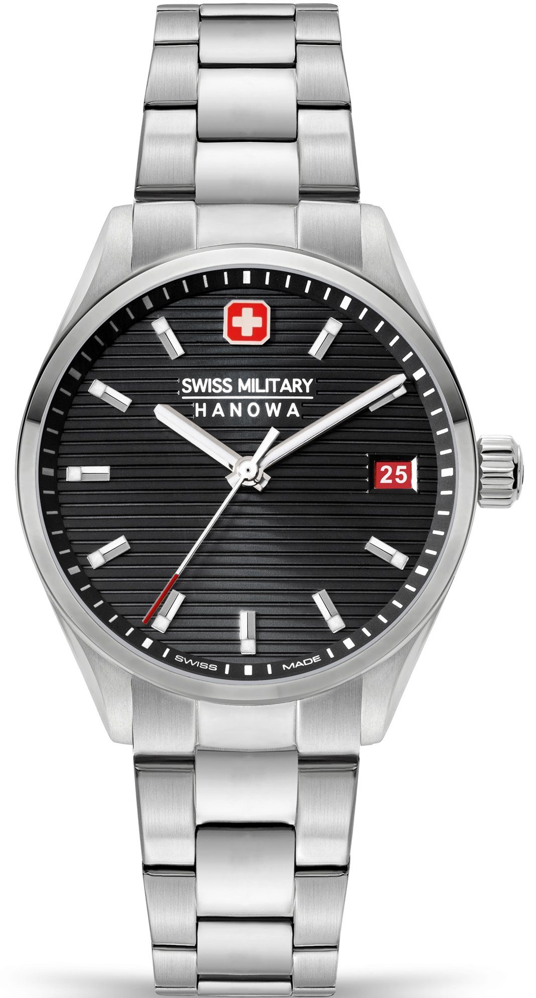 Swiss Military Hanowa Quarzuhr ROADRUNNER LADY, SMWLH2200201, Armbanduhr, Женщинамuhr, Swiss Made, Datum, Saphirglas, analog