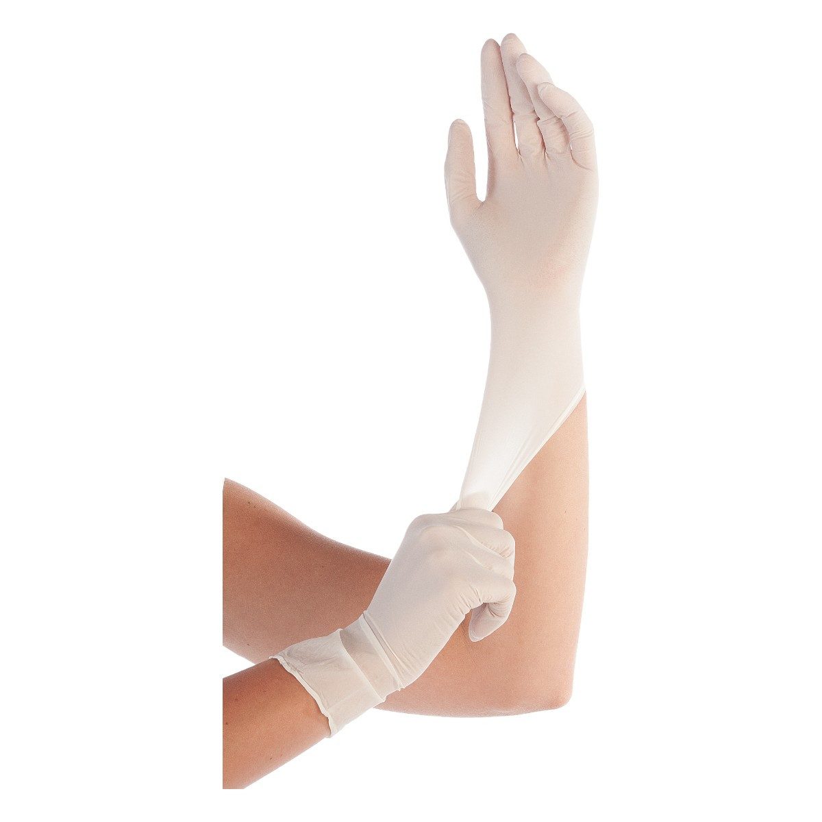 Franz Mensch SAFE PREMIUM Nitrilhandschuhe, Größe S, Weiß, 100 Stück – Puderfrei & Lebensmittelecht