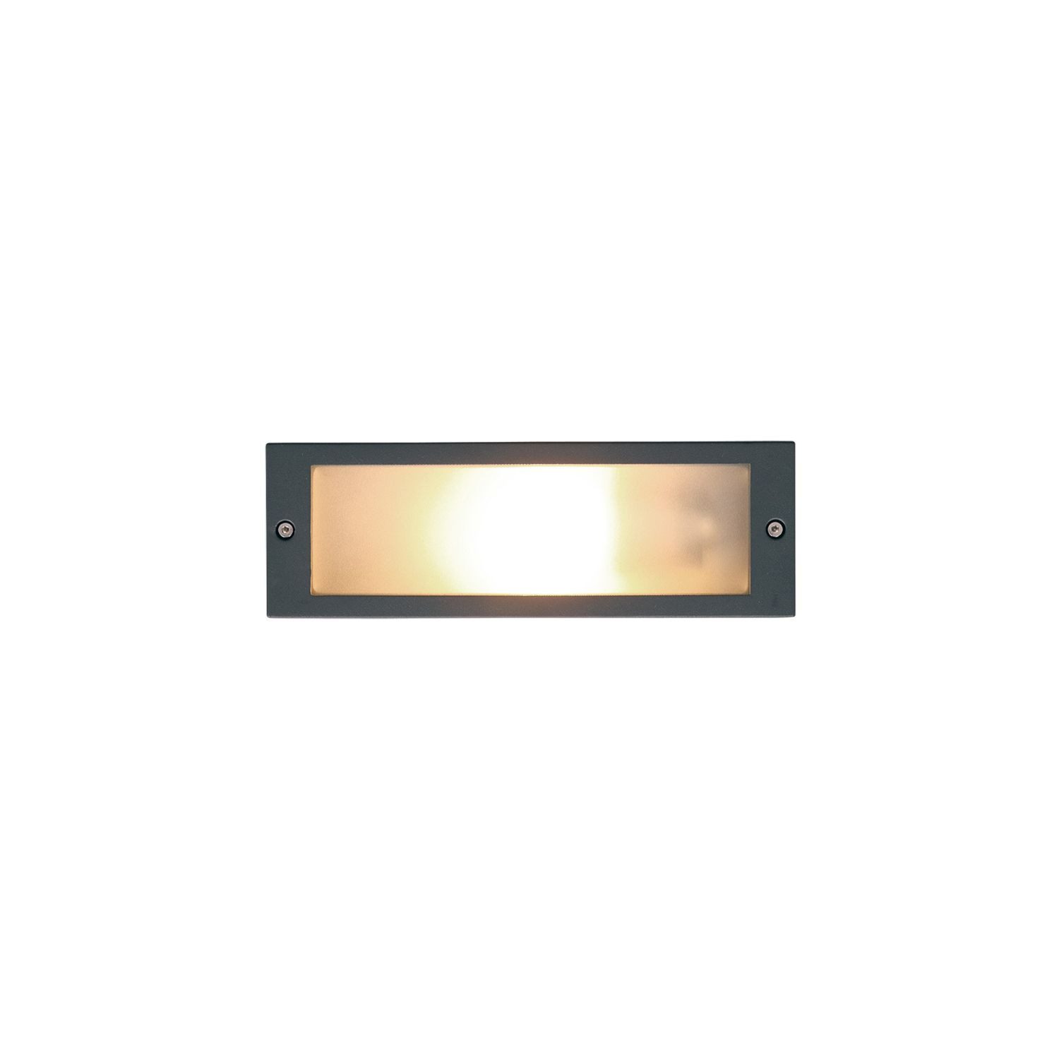 Licht-Erlebnisse Einbauleuchte INA, ohne Leuchtmittel, Glas Aluminium E27 IP65 Graphit eckig Modern Wand Einbauleuchte