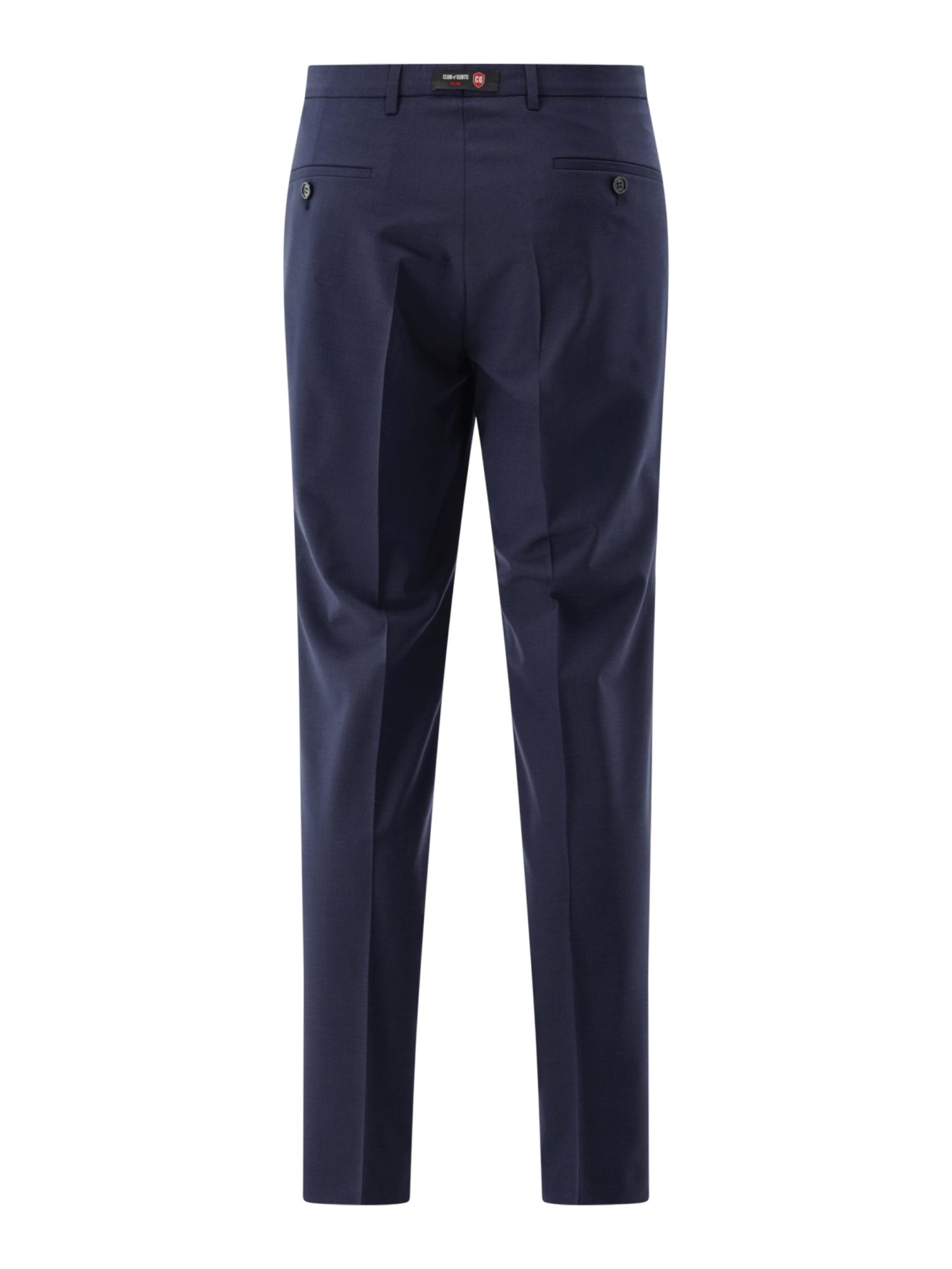 CG Club of Gents Stoffhose blau, Business, Polyester, Unifarben, Slim Fit, Mittel